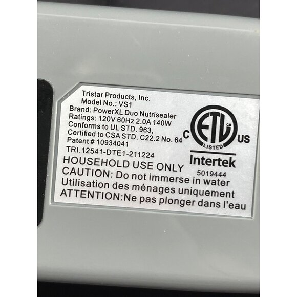 PowerXL Duo Nutrisealer Vacuum Sealing System With Accessories & Recipe Book Gra - Picture 8 of 8